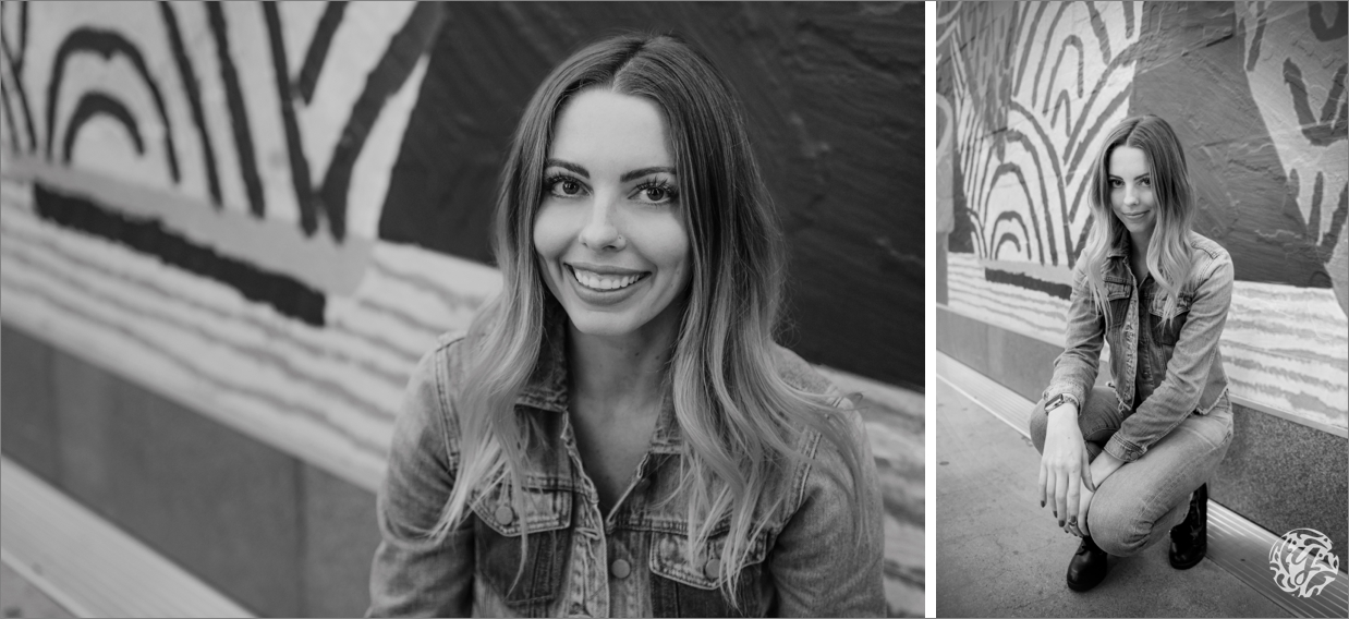 black and white photo - young woman's portrait at MOCA - Yana's Photos - Los Angeles high school senior photographer.jpg